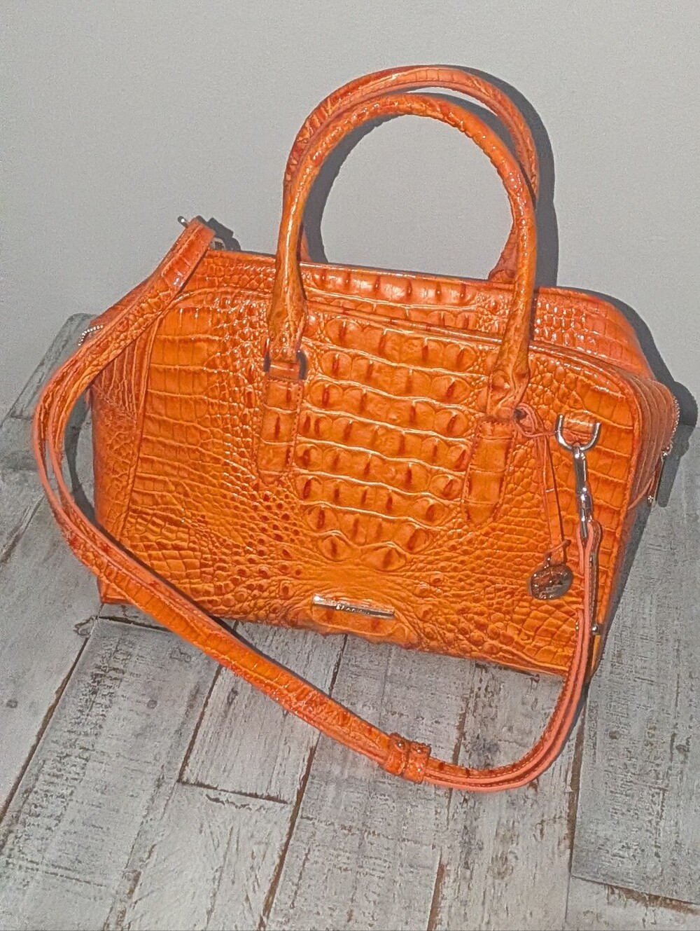 Brahmin Marissa Mandarin Orange Bag